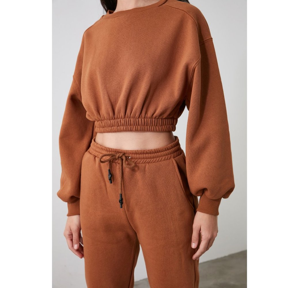 Joggers Sweatpants Sweatshirt Set Green Medium - Picture 3 of 5